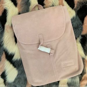 NWT: Eastpak Ciera Suede Pink Leather Backpack